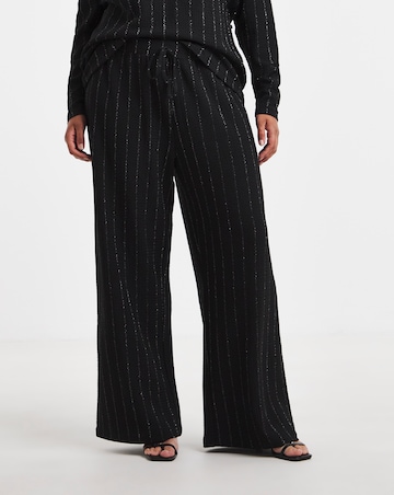 Simply Be Black Stripe Lurex Bottom