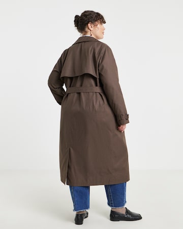 Simply Be Chocolate Essential Trench Coat