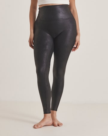 Spanx Medium Control Faux Leather Leggings Black