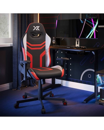 X Rocker Agility Compact Ergonomic PC Gaming Chair for Juniors - Red