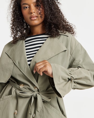 Simply Be Khaki Utility Maxi Trench