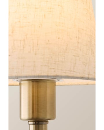 ValueLights Kincaid Antique Brass Rechargeable Easy Fit Wall Light Shade
