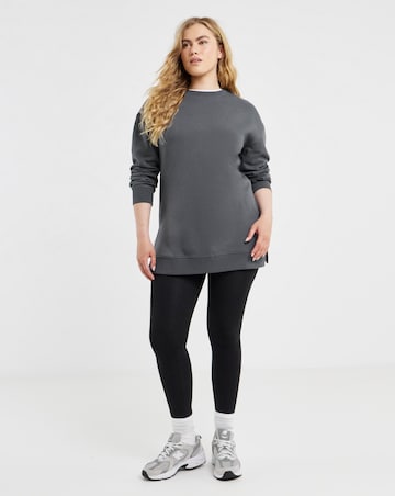 Simply Be Slate Grey Side Split Sweatshirt Tunic