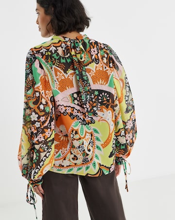 Simply Be Paisley Print Georgette High Neck Blouse