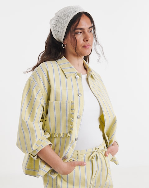 Pieces Billo Long Sleeve Denim Jacket