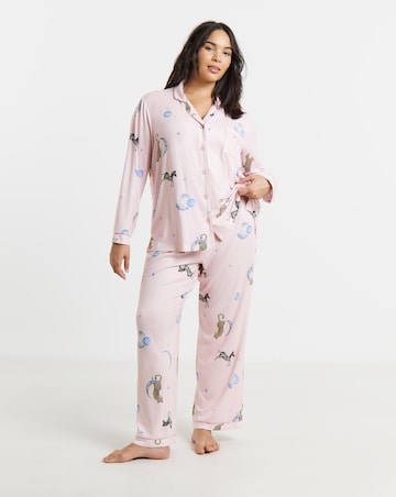 Pretty Secrets Supersoft Knit Celestial Print Pyjama Set