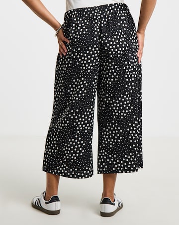 Simply Be Mono Spot Jersey Culotte