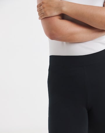 2 Pack Black Cotton Rich High Waisted Leggings