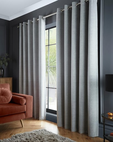 Curtina Velvet Chenille Dimout Eyelet Curtains