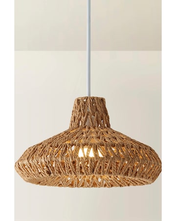 ValueLights Hamilton Weave Non Electric Pendant Shade Natural 35cm