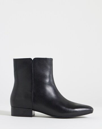 Candice Classic Leather Ankle Boots - Wide Fit (E)