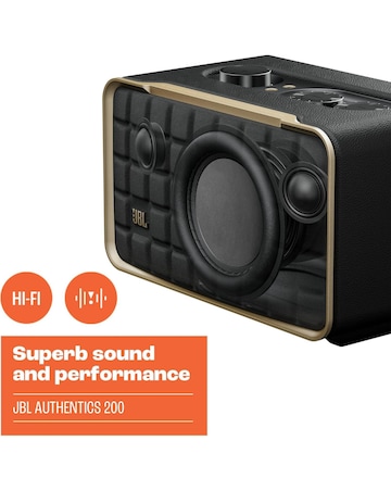 JBL Authentics 200 Black Smart Home Speaker with WIFI
