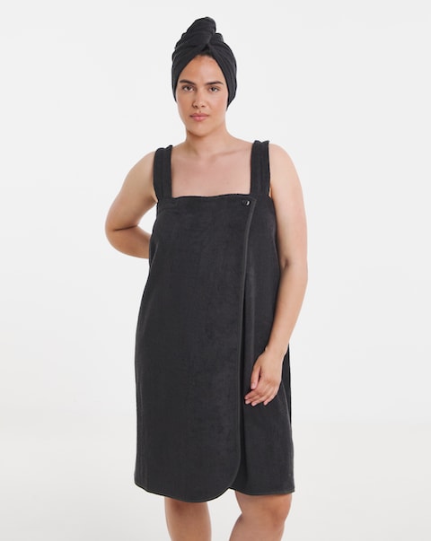 Pretty Secrets Towelling Shower Wrap And Turban