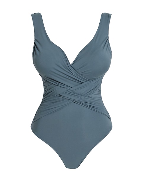 MAGISCULPT Firm Control Illusion Swimsuit Longer Length French Navy