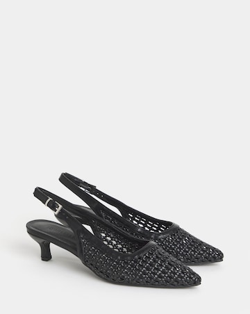 Bolero Woven Pointed Toe Slingbacks - Extra Wide Fit (EEE)