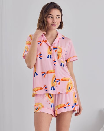 Chelsea Peers Modal Revere Pyjama Short Set Toucan Print