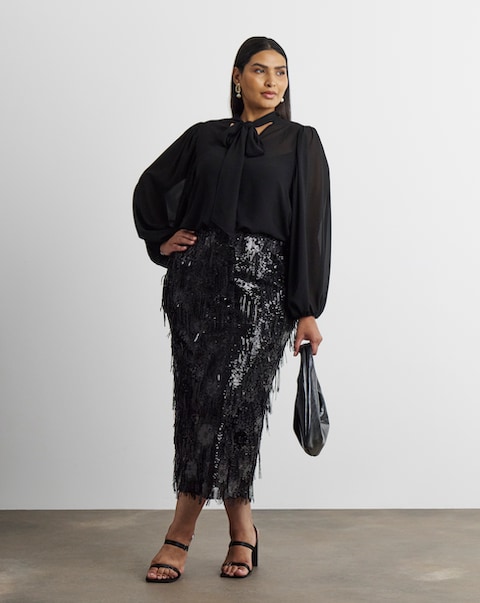 Joanna Hope Tassle Midi Skirt