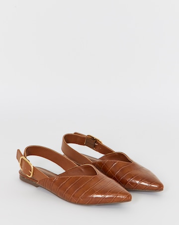 Hazel Slingback Pointed Shoes - Extra Wide Fit (EEE)