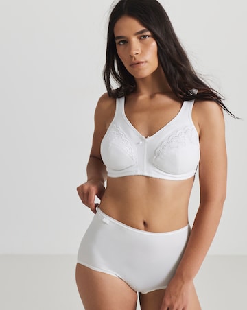 Pretty Secrets (2 Pack) Sally Minimiser Non Wired Bras (C-L) White/White