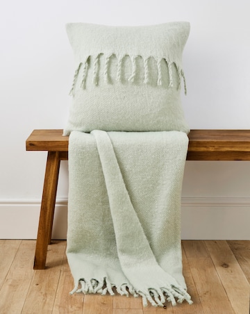 Faux Mohair Fringed Throw