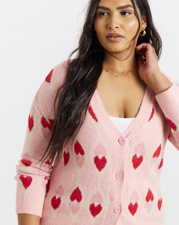 Heart Jacquard Cardigan