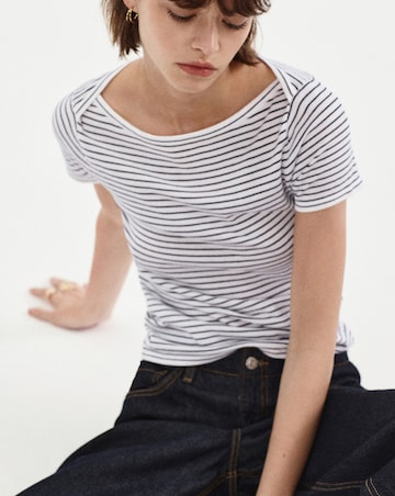 Mango Short-Sleeved Fine-Knit Sweater