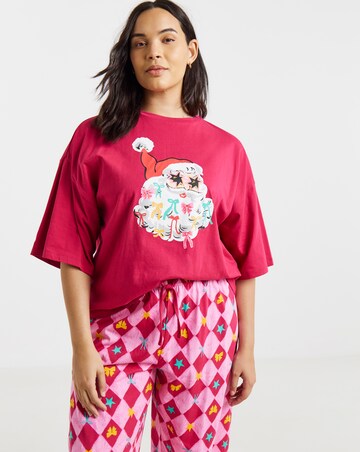 Pretty Secrets Santa Graphic Pyjama Set