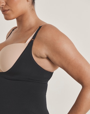 Spanx Everyday Seamless Medium Control Open Bust Bodysuit Black