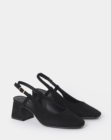 Vivi Block Heel Slingback Shoes - Wide Fit (E)