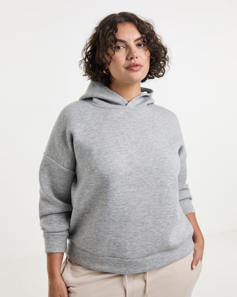 Grey Marl Luxe Modal Hoodie