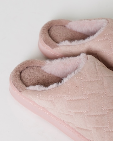 Marley Quilted Mule Slippers - Extra Wide Fit (EEE)