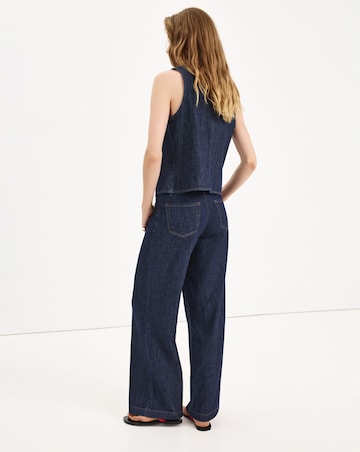 Mango Wide Leg Rinse-Wash Jeans