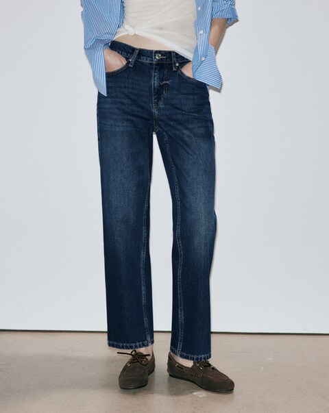 Mango Mid Rise Straight Jeans
