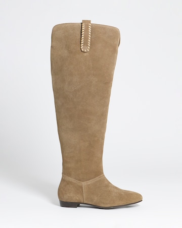 Olivia Suede Over the Knee Western Boots - Wide Fit (E) & Curvy Calf