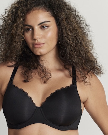 Figleaves Flexi Wire Moulded Nursing Bra C-H - Black