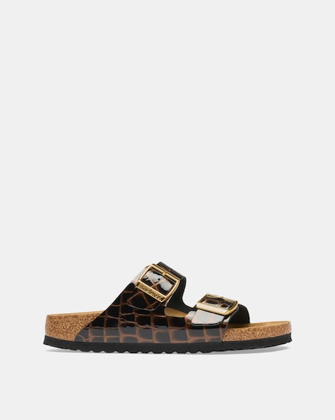 Birkenstock Arizona Natural Leather Mule Sandals - Standard Fit