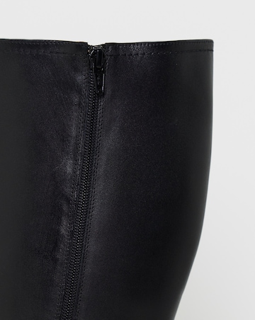 Laura Leather Knee High Chelsea Boots - Wide Fit (E) & Curvy Calf