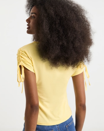 Pieces Gruda Ss Roucing Jersey Tee