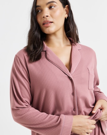 Figleaves Soft Knit Ribbed Pj Set