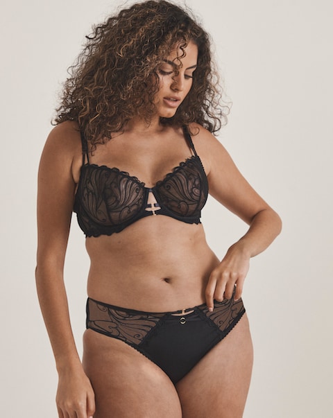 Pretty Secrets Swirl Embroidery Full Brief Knickers