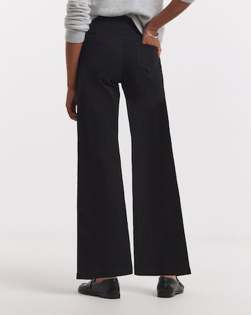 Black Stretch Wide Leg Weekender Jeggings