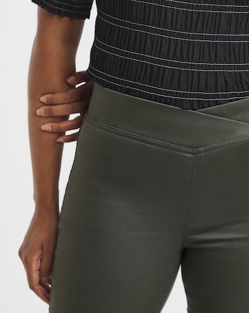 Khaki Flared Weekender Jeggings