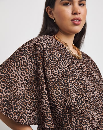 Joanna Hope Animal Print Tea Dress