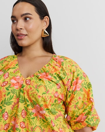 Joanna Hope Cotton Poplin Blouse