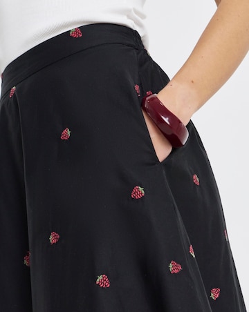 Simply Be Embroidered Poplin Midaxi Skirt