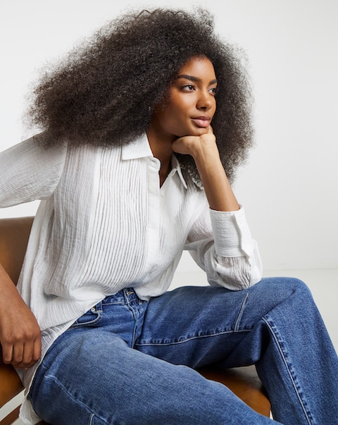 White Pintuck Tuxedo Shirt