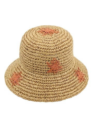 Cherry Embroidered Raffia Hat