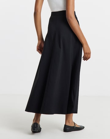 Simply Be Black Elasticated Waist Full Skirt
