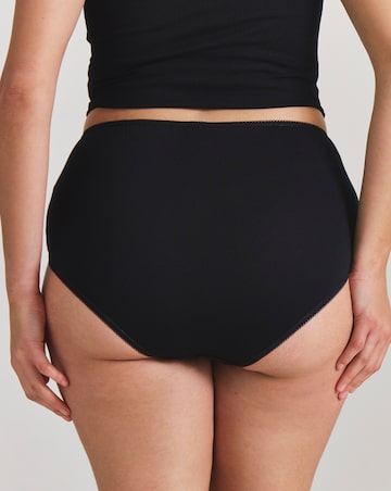 Pretty Secrets (4 Pack) Cotton Full Fit Knickers Black