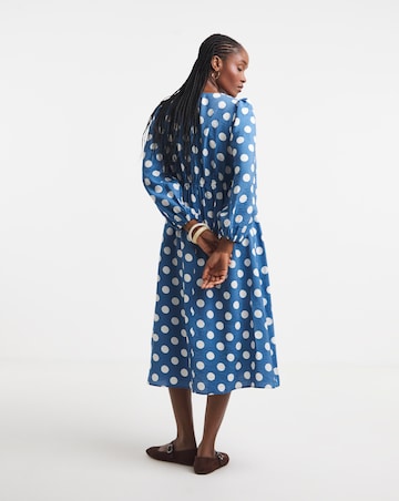 Simply Be Spot Print Angled Waist Corset Dress